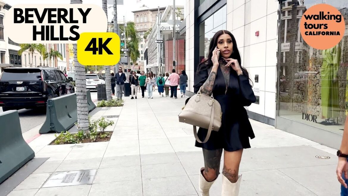 BEVERLY HILLS Walking Tour 4K ❤️👙 Saturday Afternoon
