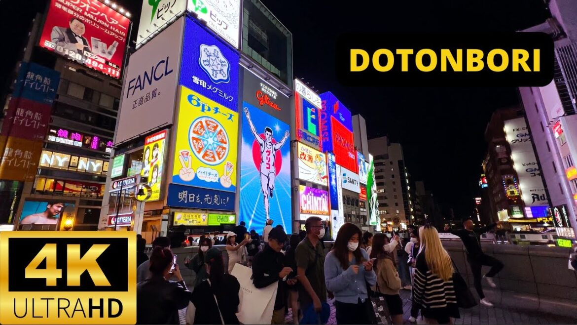 OSAKA, JAPAN 🇯🇵 [4K] Dotonbori — Night-time Walking Tour