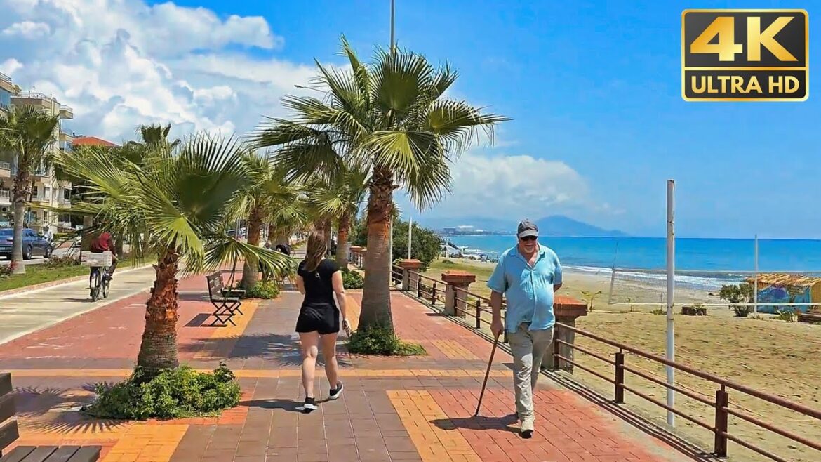 Alanya, Turkiye(Turkey) Walking Tour 🇹🇷-Alanya Walk With Me in Ahmet Tokuş boulevard