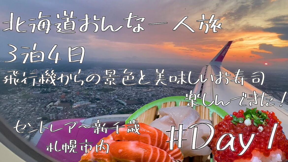 【北海道／女ひとり旅①】北海道へひとり旅！札幌で大人気の回転寿司行ってきた！ホテル紹介、セイコーマート購入品まで  3泊4日北海道ひとり旅Vlog1