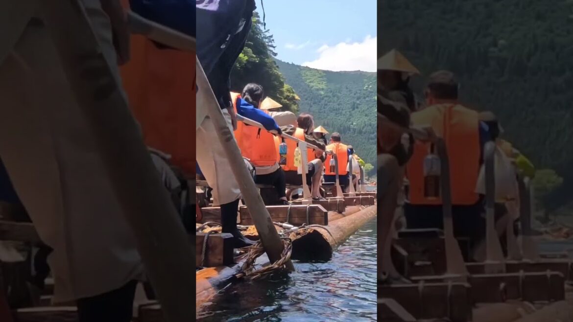 Rafting en balsas de madera en Japón 🎌
