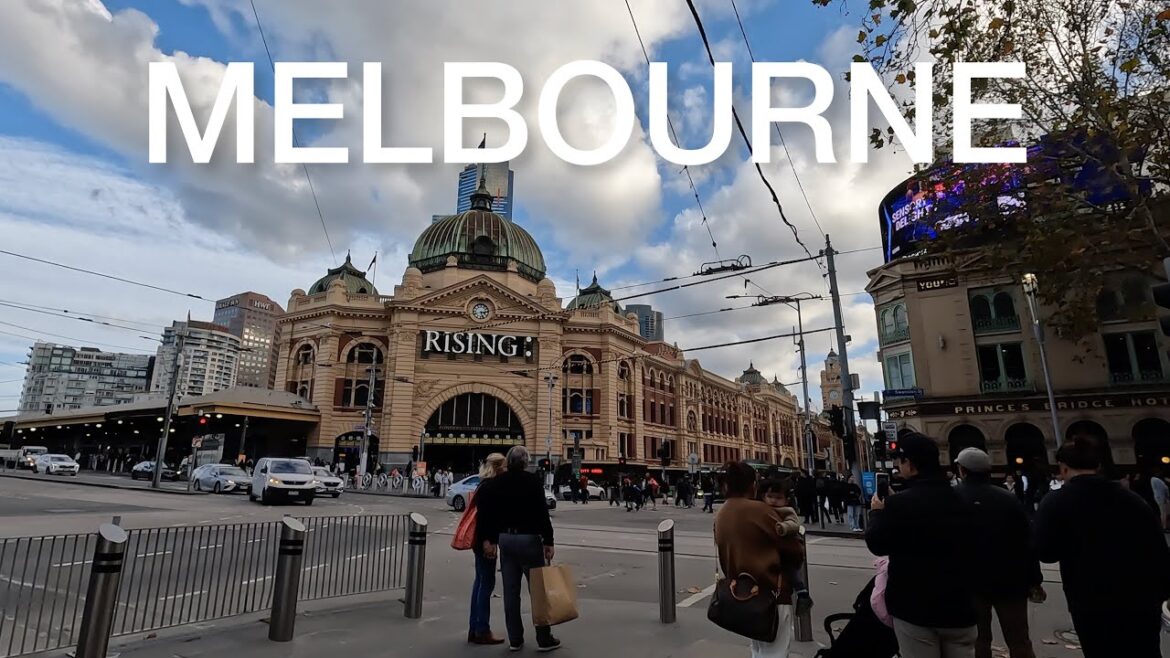 Streets of Melbourne City in Winter 2023