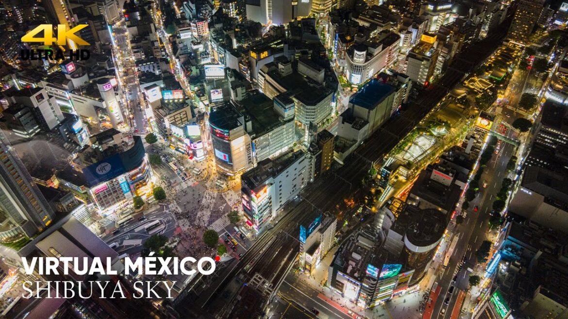 🔴 [4K/ASMR] SHIBUYA SKY AT NIGHT WALKING TOUR | Shibuya Scramble Square AMBIENCE