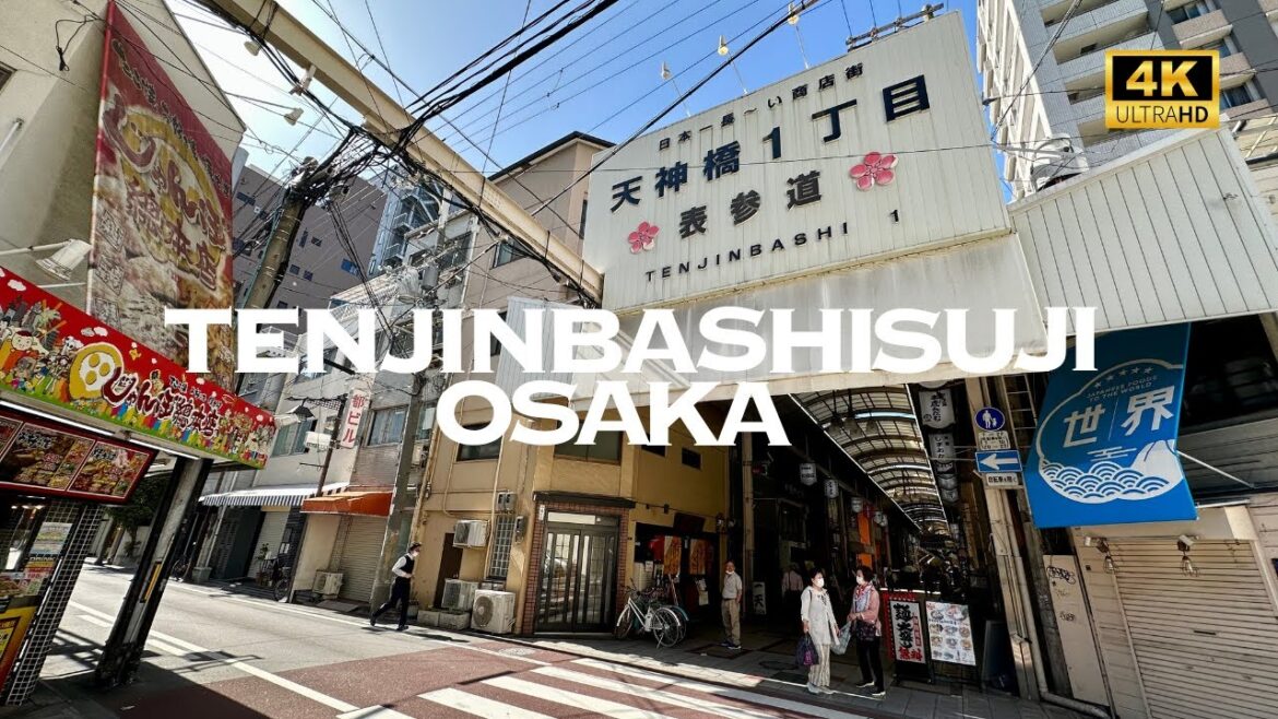 [4K] Tenjinbashi-suji Shopping Street OSAKA 🐧 The Longest Shopping Street in Japan / 天神橋筋商店街 大阪 散歩