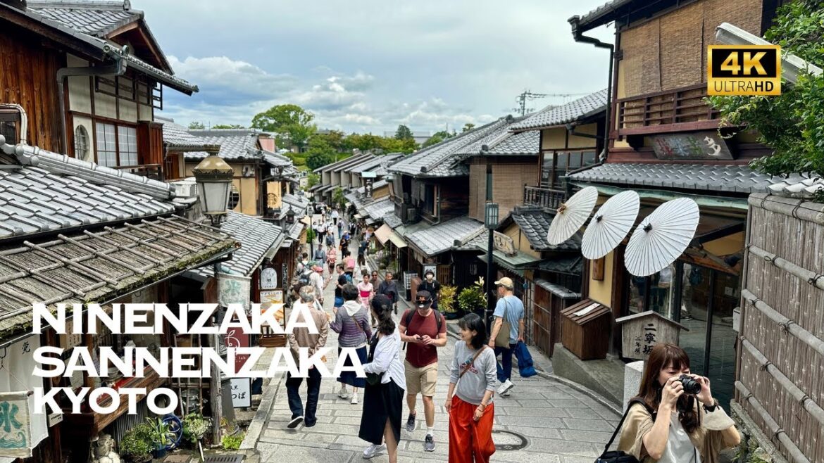 [4K] Ninenzaka, Sannenzaka, Hokanji in KYOTO🐧 Nonstop Walking Tour / 二年坂 三年坂 法観寺 京都 散歩
