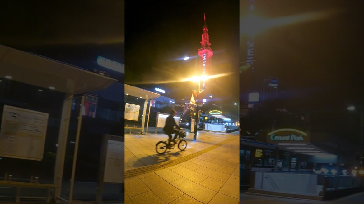 nagoya sakae station/sakae station night view// night seen japan