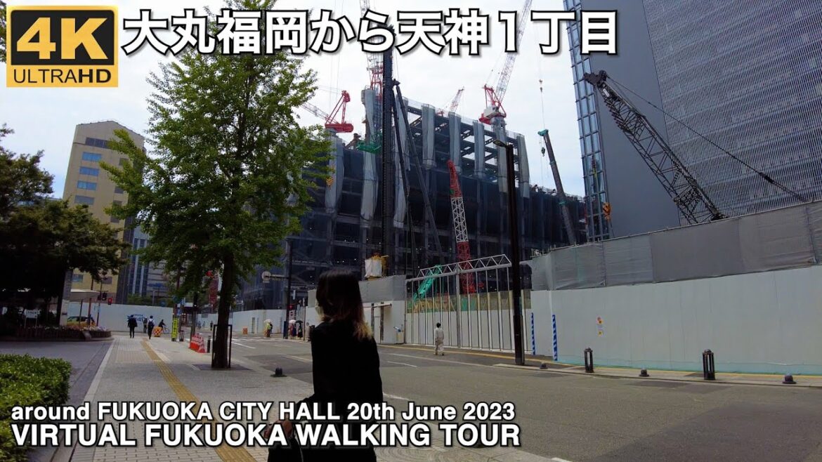 福岡大丸から天神一丁目へ歩く4k60p virtual Fukuoka walking tour from Daimaru Fukuoka to Tenjin 1