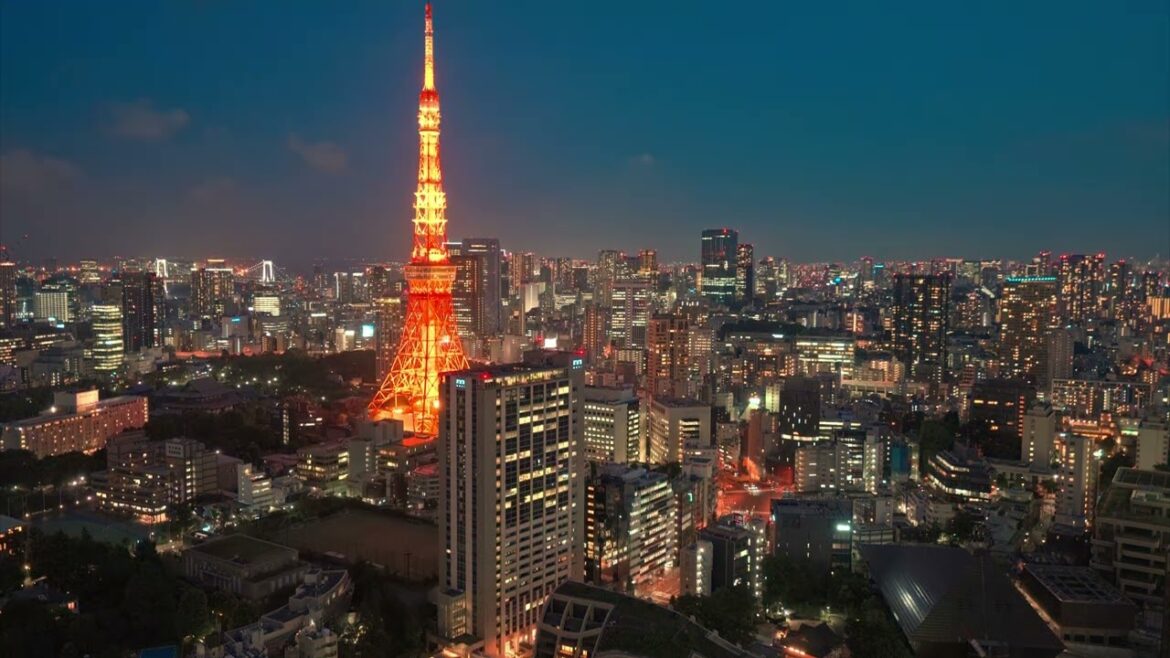 Tokyo Tower Sunset - Time-lapse・8K HDR