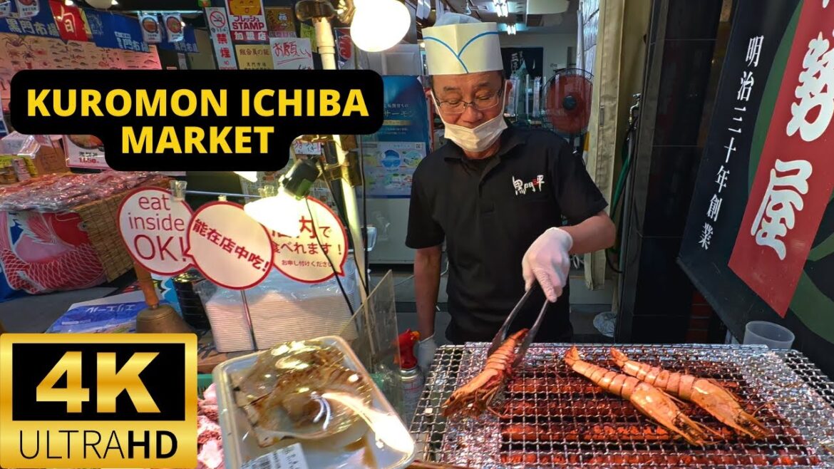 OSAKA, JAPAN 🇯🇵 [4K] Kuromon Ichiba Market — Walking Tour