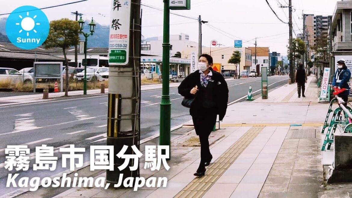⁴ᴷ Kagoshima: Kokubu Station (国分駅) / Kirishima City : Japan 2022