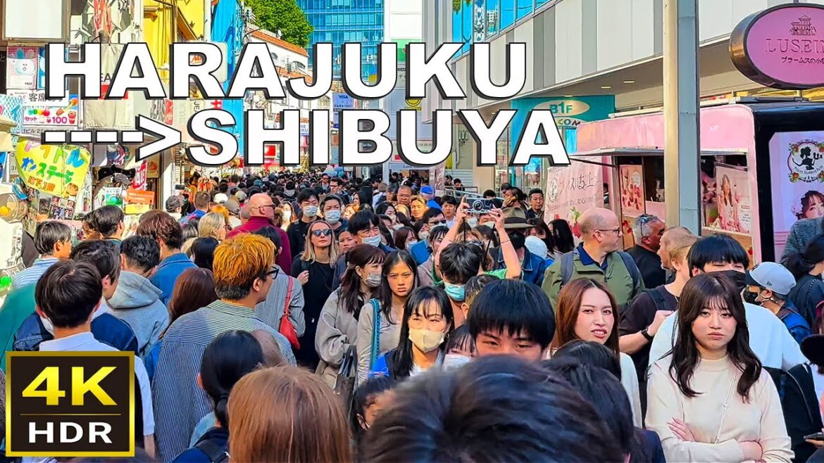 [4K HDR] Tokyo: Harajuku to Shibuya Walking Tour | 2023