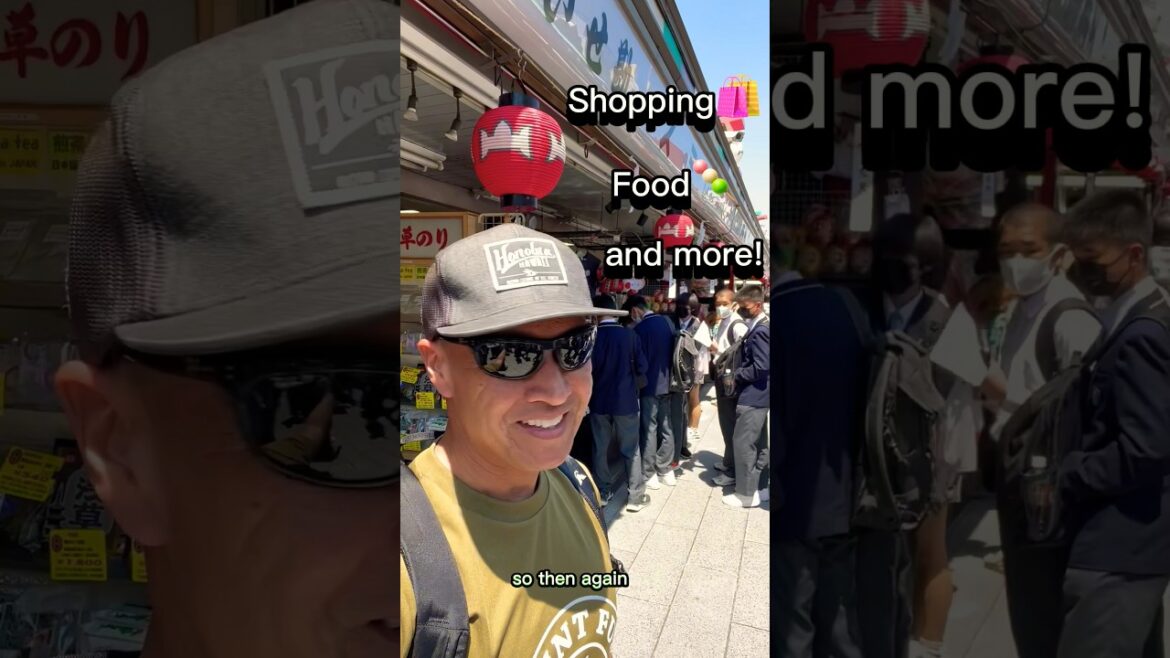 Famous shopping street in Asakusa! #japan #shorts #travel