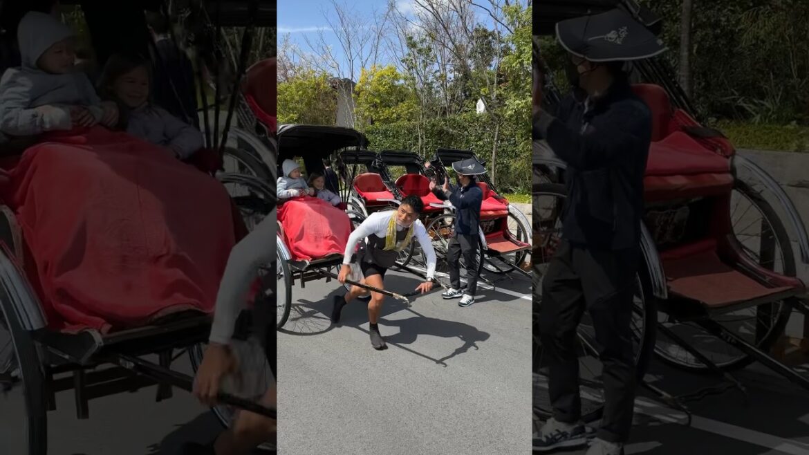 Have you experience riding in Jinrikisha in #japan #kyoto #tour #activity #explore #shorts #2023