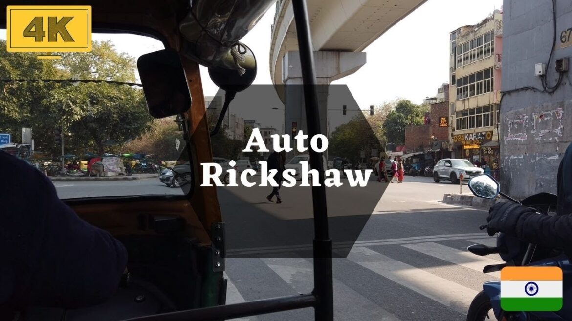 4K Auto Rickshaw Towards Nehru Place - Tuk tuk Tour