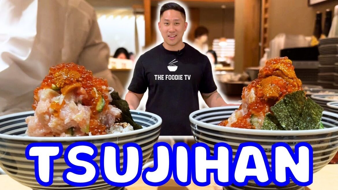 AMAZING Seafood Rice Bowl at TSUJIHAN Zeitaku-don in Tokyo Japan つじ半 日本橋本店 | Japanese Food Review