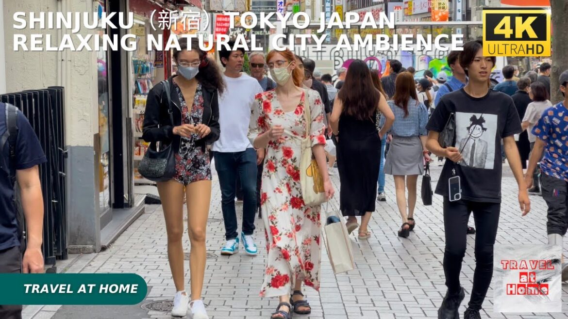 4k hdr japan travel | Walk in Shinjuku（新宿）Tokyo Japan |  Relaxing Natural City ambience