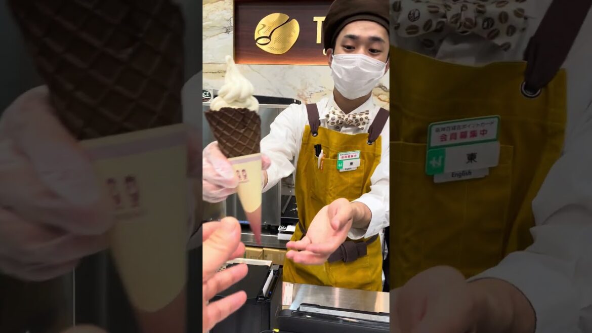Japanese Hokkaido ice cream - Osaka Travel