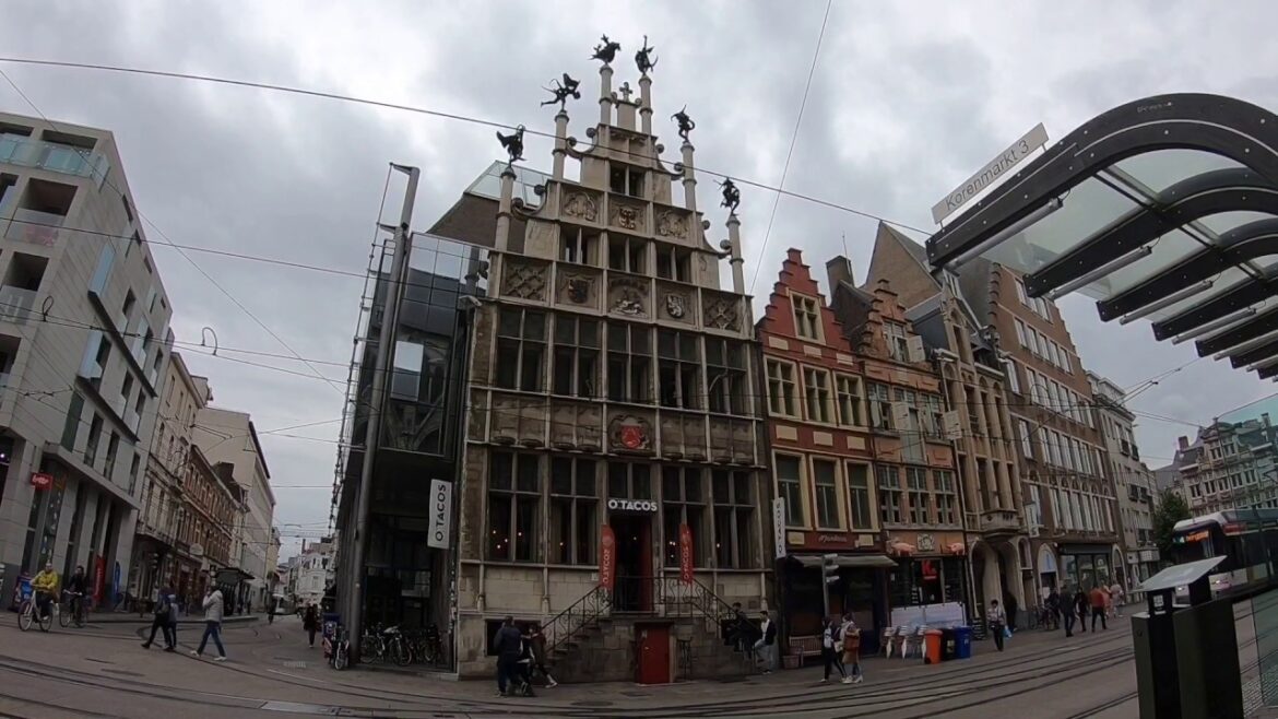 Trams in Gent (Ghent), East Flanders, Belgium – 3 May, 2019 Trams in Gent (Ghent), East Flanders, Belgium - 3 May, 2019