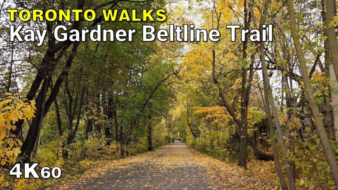 Autumn walk along the Kay Gardner Beltline Trail in Toronto [4K60]