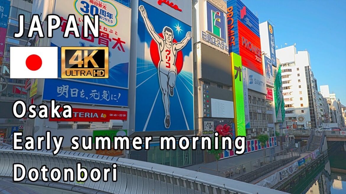Osaka Dotonbori ( Early morning walk along Dotonbori and Yotsubashi Street )
