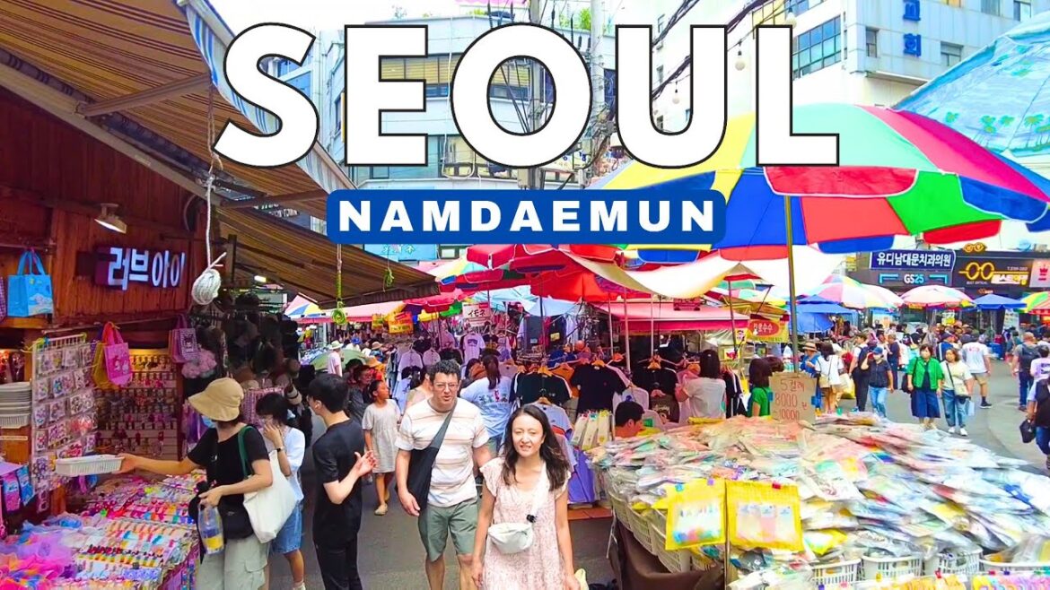 SEOUL KOREA - Namdaemun Market Saturday Afternoon Tour during Hot Summer 2023