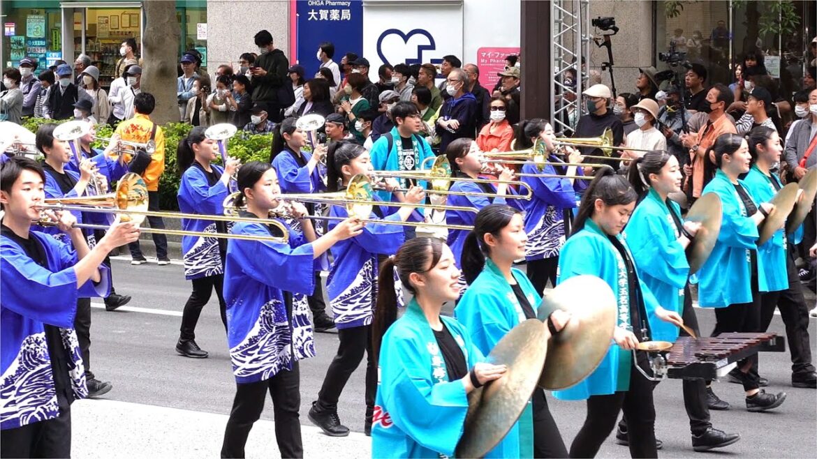 専修大学熊本玉名高等学校吹奏楽部 第62回博多どんたく港まつり　どんたく花のマーチングパレード