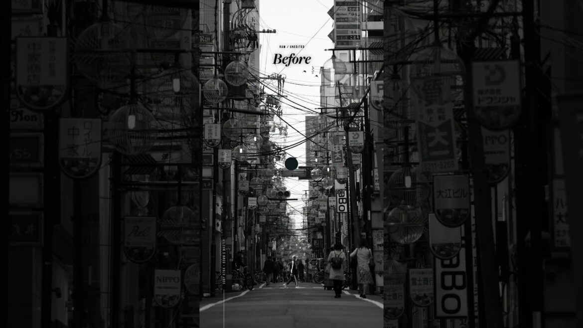 Before/After Adobe Lightroom Edit #15 - Osaka Street