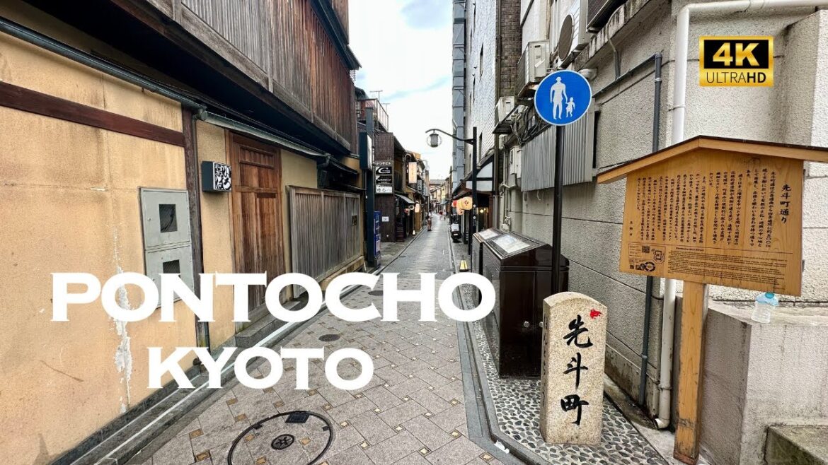 [4K] Pontocho KYOTO🐧 Nonstop Walking Tour / 先斗町 京都 散歩