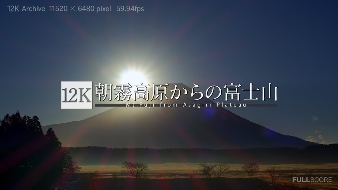 [12K footage] Mt.Fuji from Asagiri Plateau Early morning 【朝霧高原からの富士山_12K】