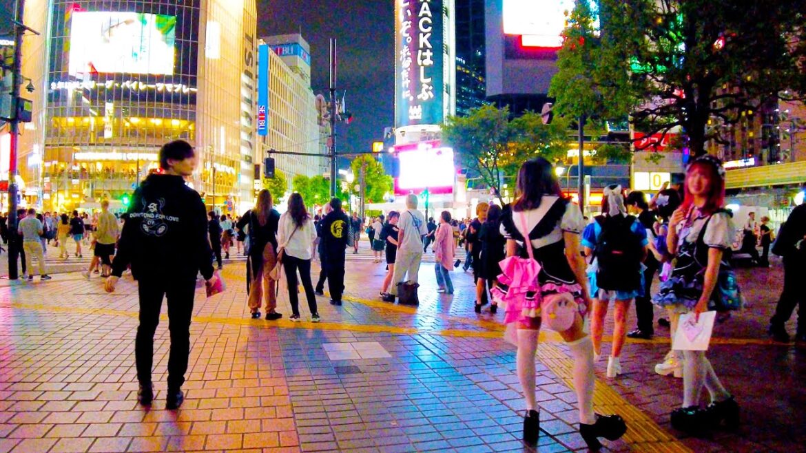Shibuya in Tokyo 🐶🍻 Beautiful neon light town at night♪💖4K ASMR non-stop 1 hour 05 minutes Shibuya in Tokyo 🐶🍻 Beautiful neon light town at night♪💖4K ASMR non-stop 1 hour 05 minutes