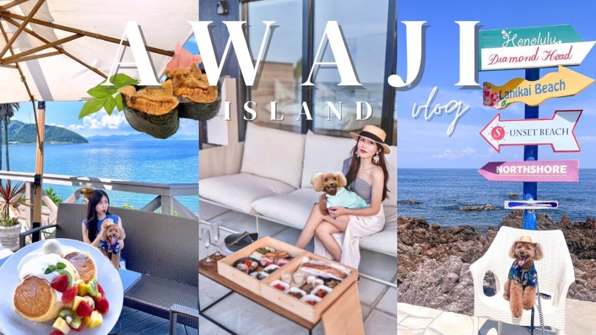 【Japan Trip】淡路島VLOG１泊２日で人気スポットと絶景穴場カフェを巡る、この夏の旅行プランをご紹介｜幸せのパンケーキ｜雲丹｜淡路牛｜愛犬とSUP