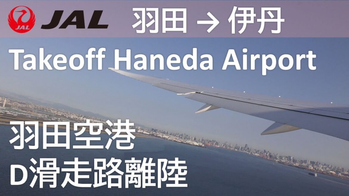 【羽田空港プッシュバック～タキシング～D滑走路離陸】JAL101便、羽田空港→大阪伊丹空港 takeoff at Haneda Airport Runway D
