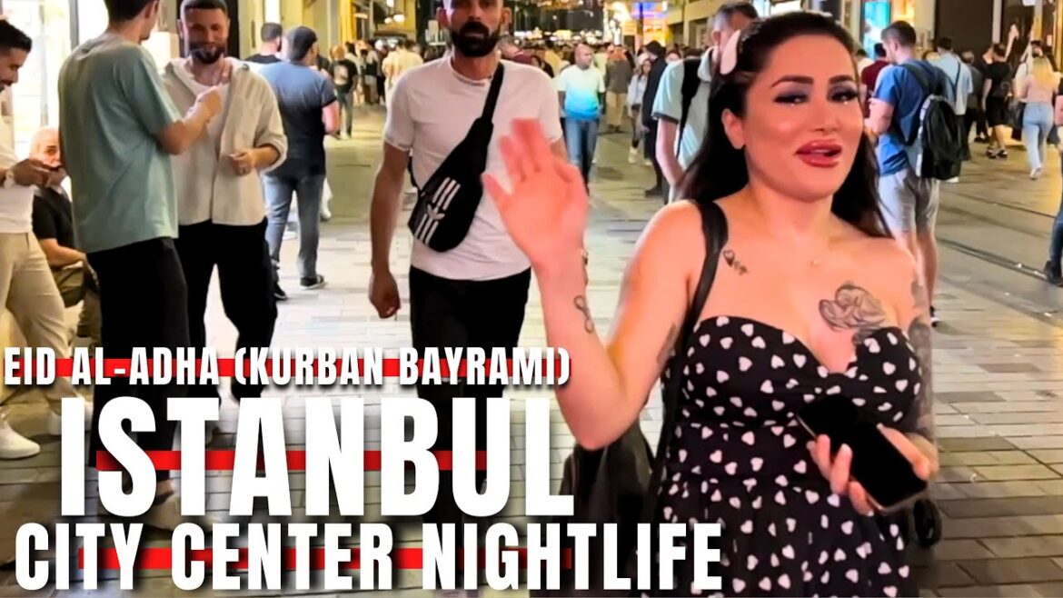 Eid al-Adha (Kurban Bayramı) Istanbul Nightlife 2023 Walking Tour|4k 60fps