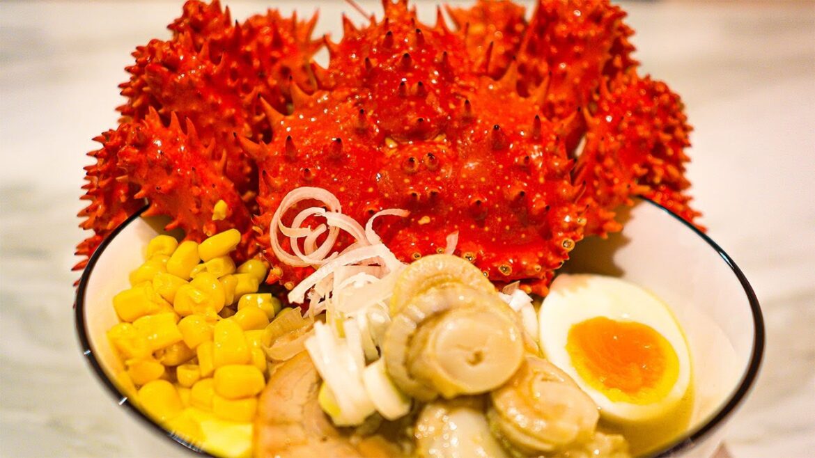 Making Japanese Hokkaido Instant Crab Ramen Noodles🦀🍜 | ASMR