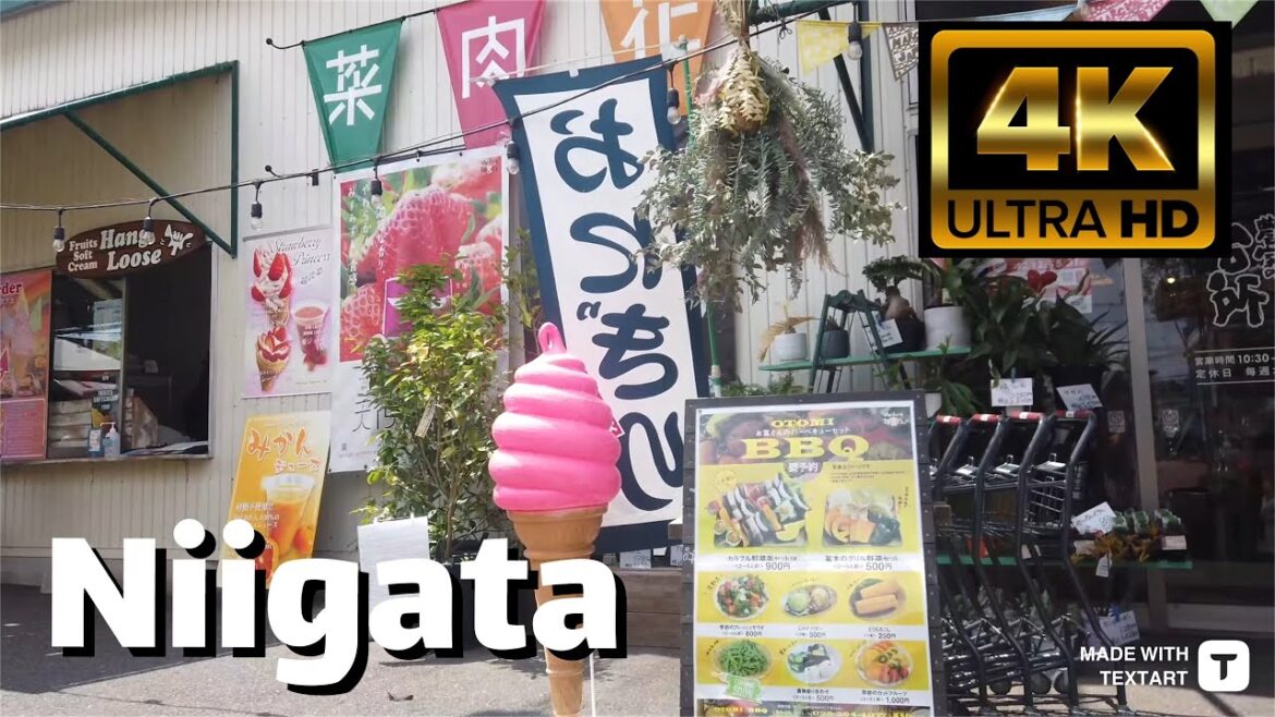 Niigata Japan - Walk to Pier Bandai - 4K HDR