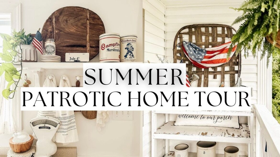 Thrifty Patriotic Summer Home Tour | Decorating Ideas for Summer 2023 | Living it Country Tours