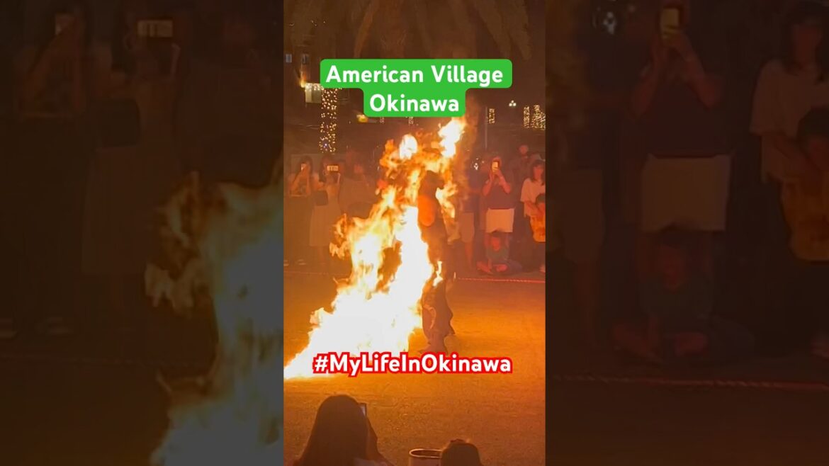 Fire 🔥 in Okinawa’s American Village! #mylifeinokinawa #okinawa #okinawajapan