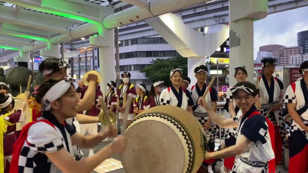 福岡 小倉祇園太鼓 うちぞめしき 散歩ツアー Japan Fukuoka, Ogura Gion Taiko festival, sightseeing walking tour