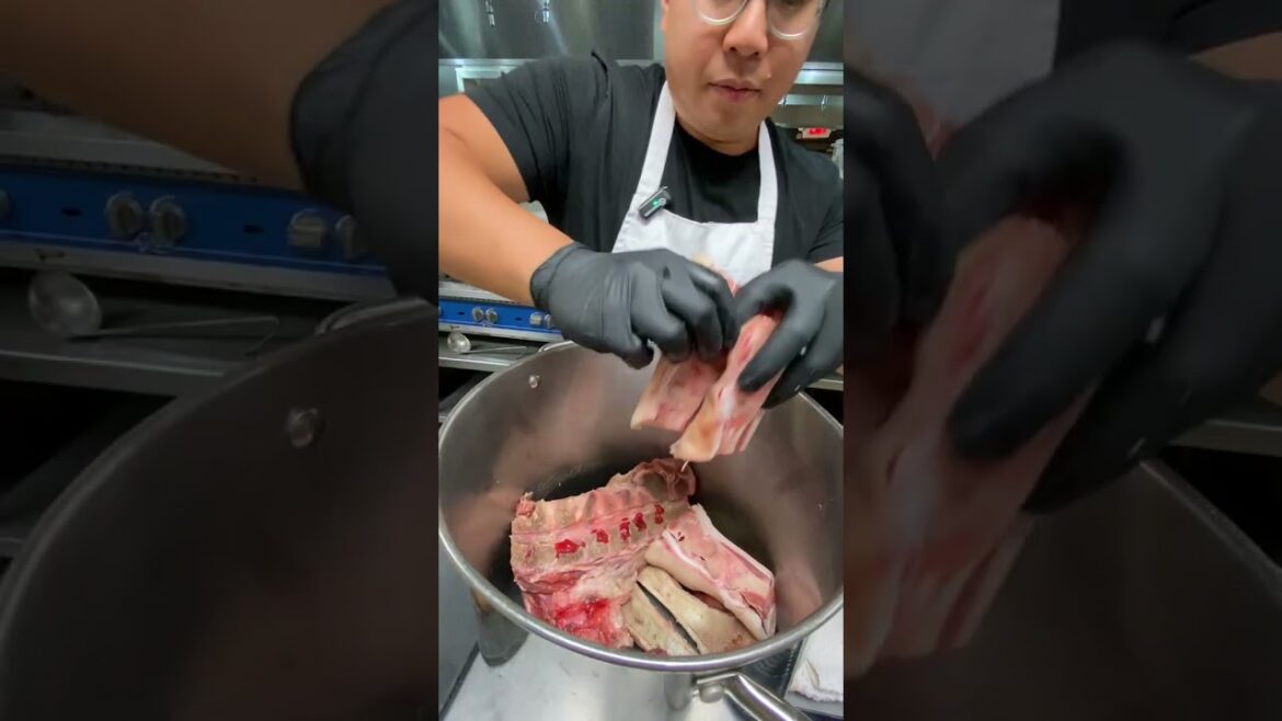 It takes 15 hours in total to make DOMU’s Michelin-awarded ramen. It takes 15 hours in total to make DOMU's Michelin-awarded ramen.