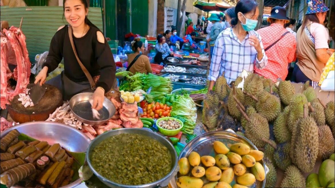 Best Cambodian street food @Khmer wet market | Delicious Plenty Foods Meat Fruits Dessert & More Best Cambodian street food @Khmer wet market | Delicious Plenty Foods Meat Fruits Dessert & More