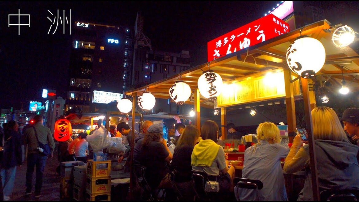 【福岡】夜の中洲散歩/Nakasu Night walk【4K HDR】