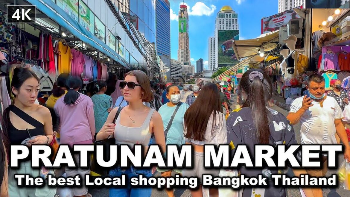 【🇹🇭 4K】Walking in Pratunam Market The best Local shopping Bangkok 2023