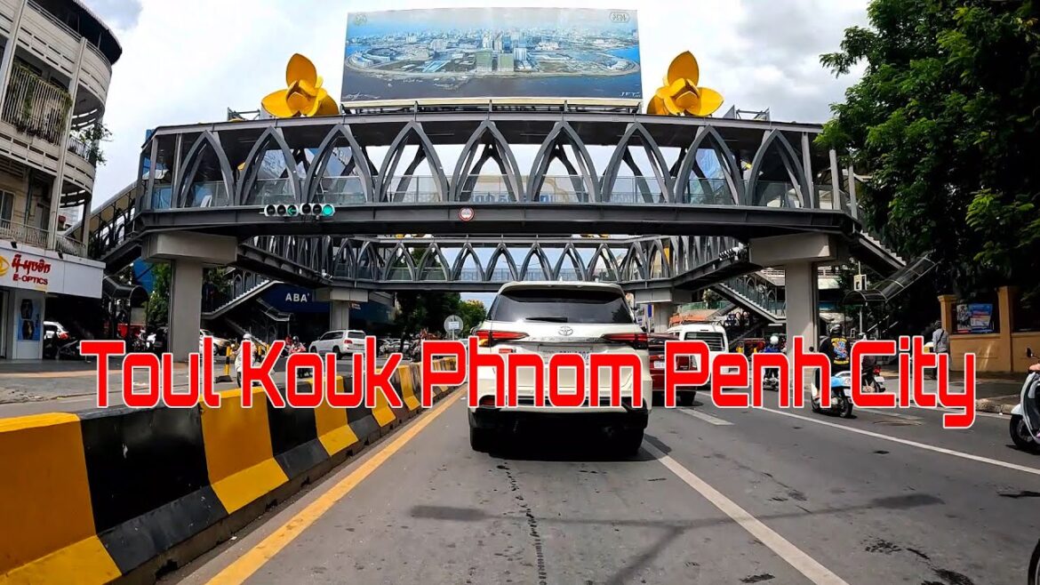 Cambodia Phnom Penh City Drive Tour Street View In KHAN TOUL KOUK With Motor Bike Tour