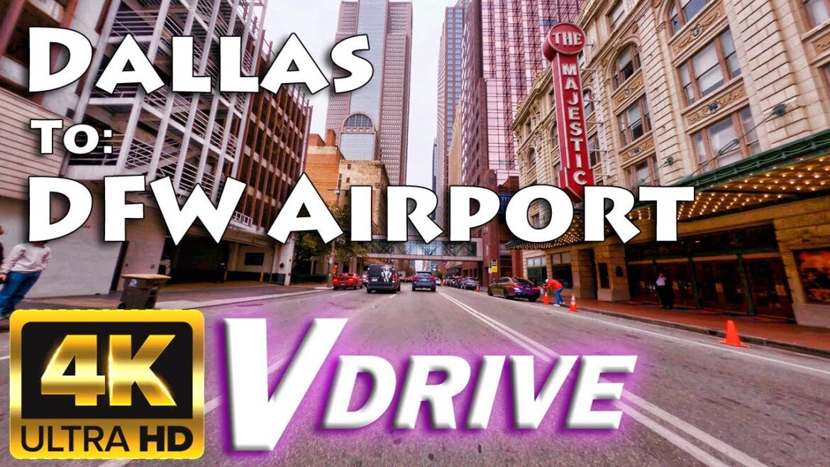 Virtual Drive🚗From Downtown Dallas To DFW International Airport ✈ Virtual Drive🚗From Downtown Dallas To DFW International Airport ✈