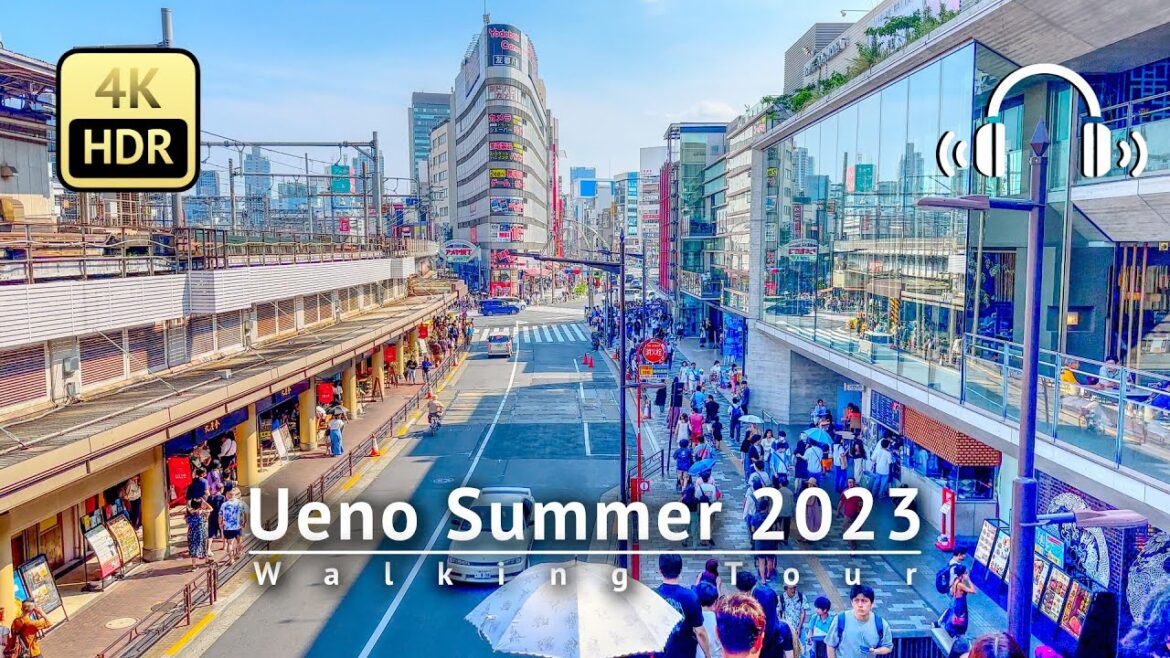 Tokyo Ueno Summer 2023 Walking Tour - Tokyo Japan [4K/HDR/Binaural]