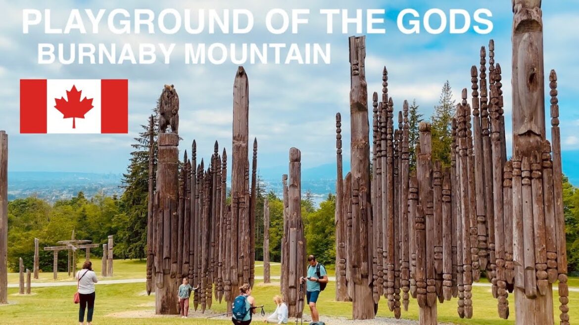 🇨🇦[4K] Short walk in Playground of the Gods, Burnaby Mountain Park, BC, Canada