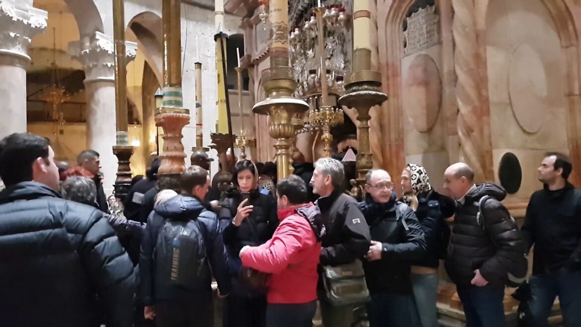 President of Liberia Mr. George Weah visiting Jesus tomb, Church of the Holy Sepulchre, Jerusalem President of Liberia Mr. George Weah visiting Jesus tomb, Church of the Holy Sepulchre, Jerusalem