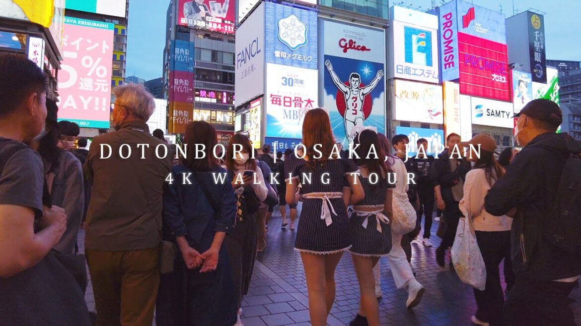 A Walking Tour through Osaka's Colorful Entertainment Scene | DJI Pocket 2 | 4K
