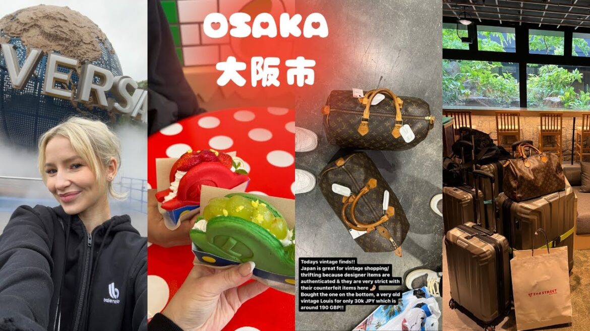 VLOG | Japan 🇯🇵 | Universal Studios Osaka | Super Mario World + Harry Potter | Vintage Designer Bags
