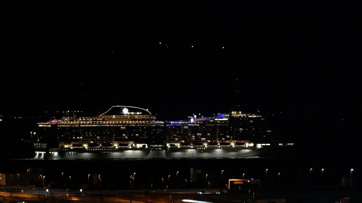 MSCベリッシマ - MSC BELLISSIMA - 　離岸・出港（大黒ふ頭）　[4K](2023年7月2日)